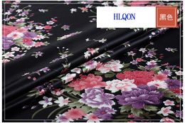 Hlqon Style ethnique Tissu en satin Tissu en tissu confortable Soft Foot pour femmes Robe de plage, écharpe, robe, tissu patchwork 150 cm de largeur