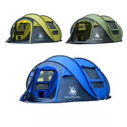 HLY outdoor 3-4 personen automatische snelheid open gooien pop-up winddicht waterdicht strand camping tent grote ruimte T191001252a