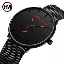 HM Men's Watches Brand Hannah Martin 40 mm Modèle de femme et de mode de haute qualité Watch Watch imperméable 3atm Montre 281J