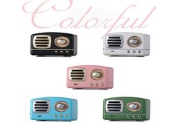 Haut-parleurs rétro stéréo sans fil HM11, haut-parleur Vintage Portable Bluetooth avec appels mains libres, fente pour carte SD AUX a498038325