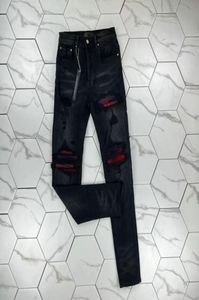 HM597 Jeans pour hommes Pantalons de cargaison noire concepteur jeans skinny stickers lavage léger Rock Rock Rock Joggers True Religions1433153