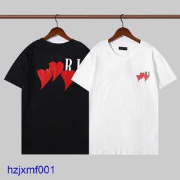 HM6T Mens Tshirts Designer T-shirt tee pour homme femme amour coeur lettre imprimé hip hop streetwear mode blanc à manches courtes à manches courtes