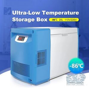 HNZXIB Réfrigérateur de laboratoire 20L -86 degrés Celsius Boîte de stockage d'échantillons à très basse température Congélateur de laboratoire ultra portable DW-86W20 Fournitures de laboratoire