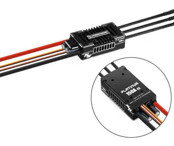 Hobbywing Platinum HV 150A V5 3-8S umschaltbar 5-8V/10A BEC bürstenloser ESC-Geschwindigkeitsregler für RC-Flugzeuge Fixflügel 3D-Fliegen