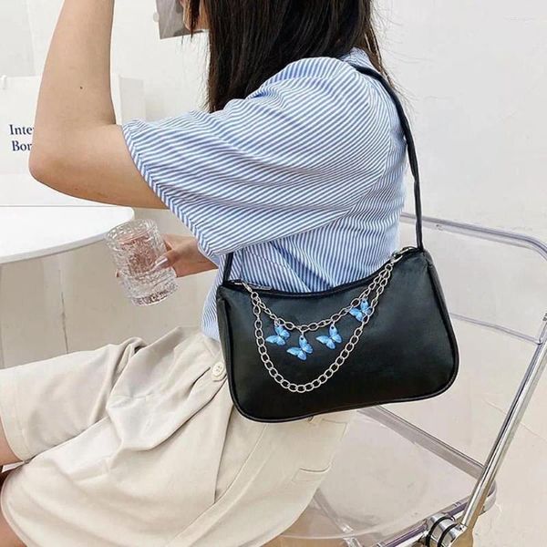 Hobo All-Match PU Leather Small Hand Bag Caden Butterfly Tassel Women Bags Bolsos Mini Messenger Bolsas Corea