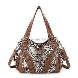 Hobo Angelkiss Femmes Hobo Handbags Fashion Léopard Sac à épaule grande capacité Sac fourre-tout haut de main