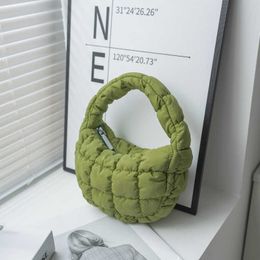 Hobo sacs coréen pli nuage sac femmes petit poche damier bulle 2023 nouveau vers le bas et occidentalisé Mini sac à main 231016