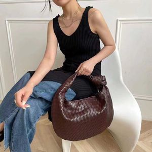 Hobo Candy 40cm Jodie Tote Sac Fashion Sacs tissés à la main Prince en cuir Sac à bandoulière grande capacité dames nouées Handle Casual Hand 221103