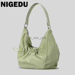 Hobo Casual Drawsting Women Bohos Schoudertassen Designer Lady Handtas Lichtgewicht Nylon okselzak Grote capaciteit Vrouwelijke Tote Bolsa HKD230817