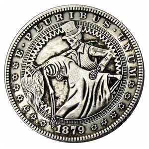 Hobo Coins USA Morgan Dollar Main Crâne Zombie Squelette Sculpté Copie Pièces En Métal Artisanat Cadeaux Spéciaux #0033