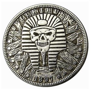 Hobo Coins USA Morgan Dollar Crâne Zombie Squelettes Sculpté À La Main Copie Pièces En Métal Artisanat Cadeaux Spéciaux #0026