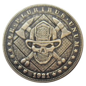 Hobo Coins USA Morgan Dollar crâne Zombie squelette sculpté à la main copie pièces métal artisanat cadeaux spéciaux #0090