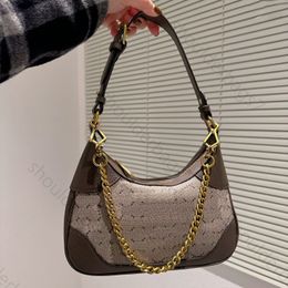 Bolso de diseñador Hobo Bolso de media luna para mujer Bolsos de lujo Bolsos G Letras para mujer Bolsos de hombro Cadena Monedero pequeño Monedero de marca Bolsos cruzados con cremallera con caja