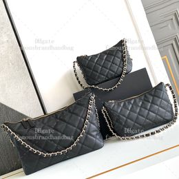 Hobo Handbag Mirror Quality Chain Chain Sac Calfskin Sac Sac de concepteur Femme Femme de luxe Cossbody Sacs Femmes avec boîte C436