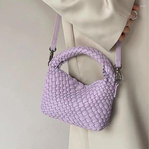 Hobo High-Grade Women's Bag Niche Crescent Solid Color Fashion Handweven Crossbody Tassen Temperament Uniek geweven handtas