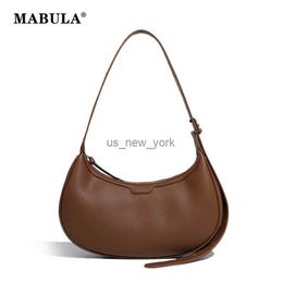 Hobo mabula zacht pu lederen dames schoudertassen casual halve maan tas portemonnees eenvoudige ontwerp vrouwelijke hobo crossbody tas handtassen hkd230817