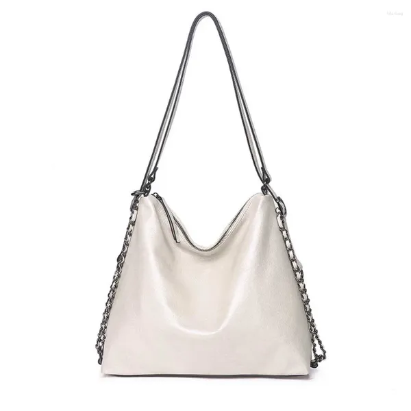 Bolso de cuero de motos de motos hobo bolsos de hombro de estilo minimalista de lujo