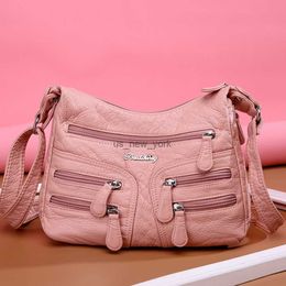 Hobo multi-pocket schoudertas gewassen super zachte lederen handtas portemonnees dames tas 2022 trend crossbody tas luxe ontwerper vrouwelijke zak hkd230817