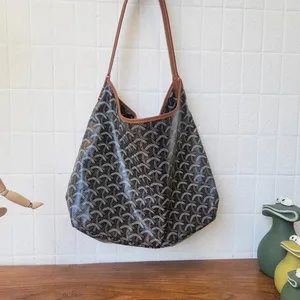 Hobo Shape Schouder Tote Bag Grote Capaciteit Dames Designer Boodschappentassen met Rits Dagelijks Gebruik Lady Purse