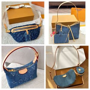 Hobo – sac à bandoulière en Denim bleu pour femmes, sac à main de luxe de styliste rétro, nouvelle collection 2024