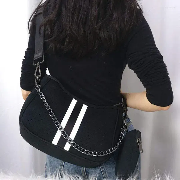 Hobo Travel Sports Phone Sac Unisexe Néoprène Messager Slinger Chain Cross Body for Woman Bags