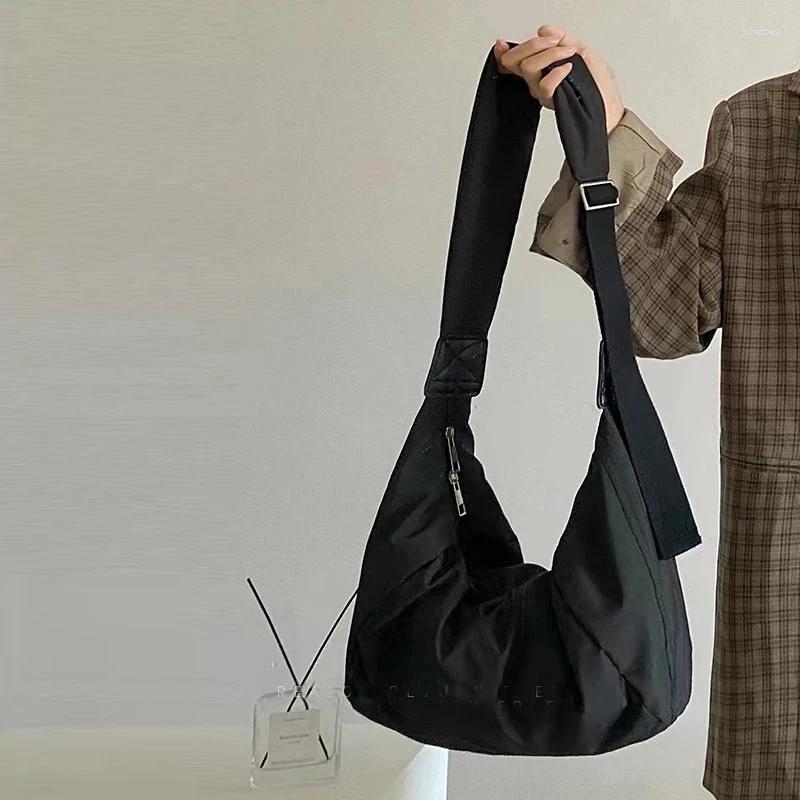 HOBO Trendy Oxford Hobos Chest Bag Cross Schulter für Student Student Crossbody Großkapazität Sporttasche Unterarm Dumpling Handtasche