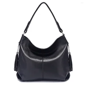 Hobo Zency Fashion Femmes Soft Black Souple Sac Big Tote Tote en cuir véritable sac à main