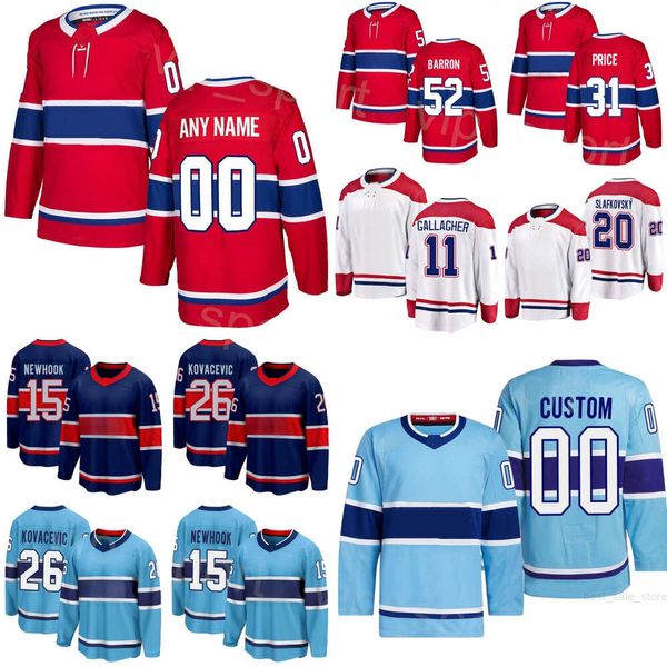 Hockey 26 Johnathan Kovacevic Jersey 20 Juraj Slafkovsky 31 Carey Prix 11 Brendan Gallagher 15 Alex Newhook 70 Tanner Pearson 52 Justin Barron Youth Women Men