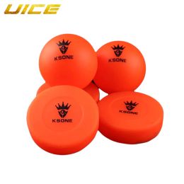 Hockey 2pcs Roller Road Hockey Round Norebound Ball Street Ice Hockey Training Practice Orange Color Hockey Puck