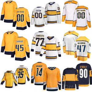 Hockey 47 Michael McCarron Jersey 90 Ryan OReilly 14 Gustav Nyquist 77 Luke Evangelista 44 Kiefer Sherwood 45 Alexandre Carrier 35 Pekka Rinne Jóvenes Mujeres Hombres