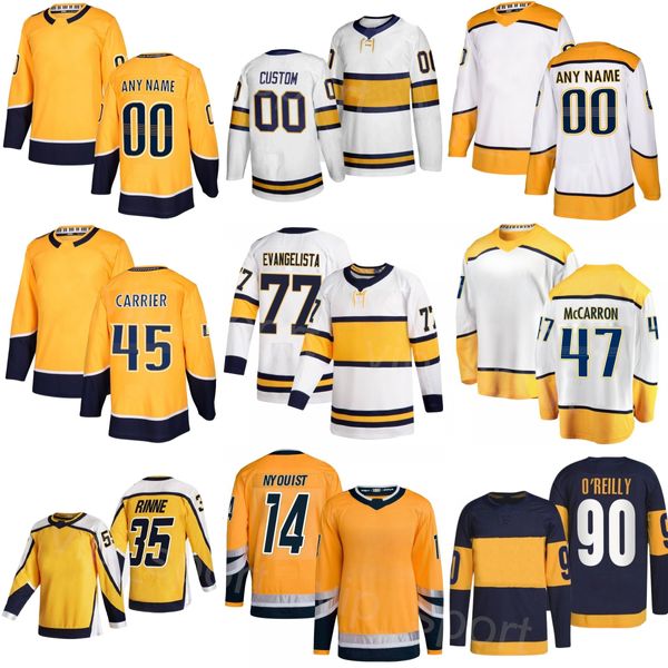 Hockey 47 Michael McCarron Maillots 90 Ryan O'Reilly 14 Gustav Nyquist 77 Luke Evangelista 44 Kiefer Sherwood 45 Alexandre Carrier 35 Pekka Rinne Jeunes Femmes Hommes