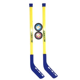 Hockey 4pcs Kinderkinderen Kinderen Winter Ice Hockey Stick Training Tools Plastic 2xsticks 2xball Winter Sportspeelgoed Past voor 312 jaar