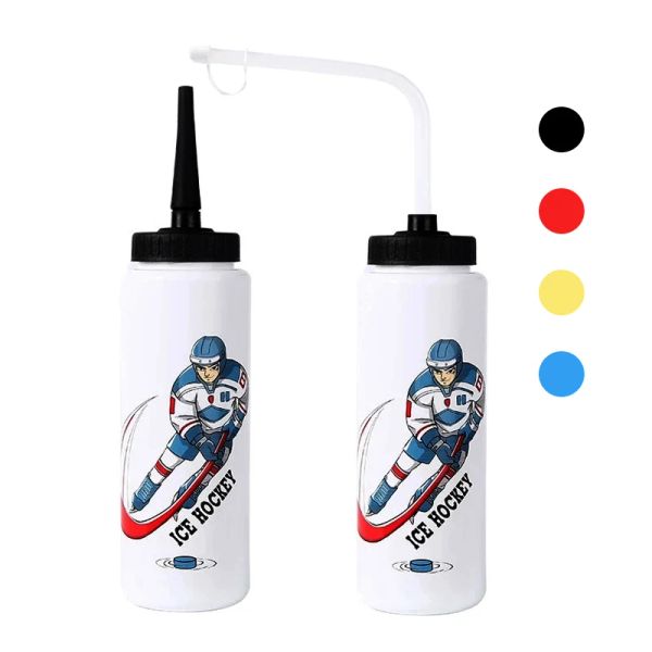 Hockey BPA Free 1000ml Ice Hockey Bouteille d'eau portable grande capacité Football Bottle Classic Extended Tip Design Sports Gear