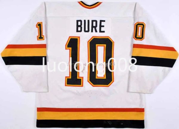 Hockey Custom 10 Pavel Bure # Vancouver Hockey Jersey bordado cosido personalice cualquier número y camisetas de nombre