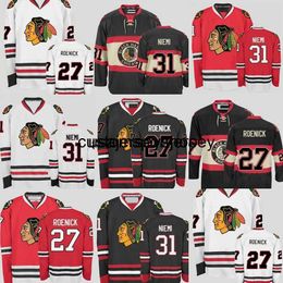 Jersey de hockey 2016 para hombre 31 Niemi 27 Roenick Rojo/Negro/blanco Envío directo Aceptar orden mixta