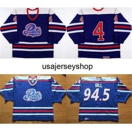 Hockey jersey ceuf vintage zeldzame aanpassing whl regina pats heren dames kinderen 4 jim mathieson 94.5 bill ijs doel gesneden