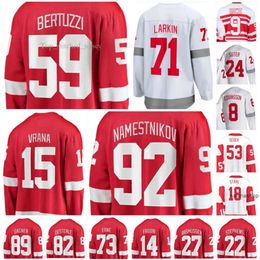 Maillot de hockey Detroit Michael Rasmussen rouge Olli Maatta Jeff Petry Ben Chiarot Austin Czarnik Christian Fischer Jonatan Berggren Wings Klim Kostin 3758