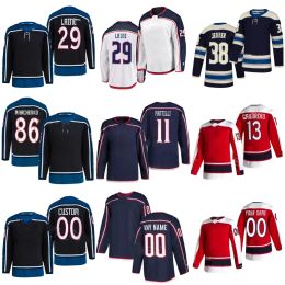 Maillot de hockey ''nHl''Columbus Boone Jenner Bleu Ivan Provorov Justin Danforth Adam Fantilli Zach Werenski Johnny Gaudreau Jake Bean Vestes Jack Roslovic