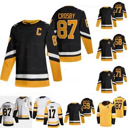 Maillot de hockey Pittsburgh Evgeni Malkin Jake Guentzel Sidney Crosby Bryan Rust Erik Karlsson Kris Letang Reilly Smith Ryan Graves Penguins Marcus Pettersson