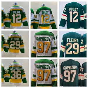 Hockeyshirts 12 Matthew Boldy 97 Kirill Kaprizov hockeyshirt Marc Andre Fleury Mats Zuccarello gestikte truien voor heren 2024