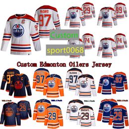 Jerseys de hockey personnalisés Edmonton''oilers Mens Kids Jersey 97 Connor McDavid 29 Leon Draisaitl 99 Gretzky 74 Ethan Bear 44 Zack Kassian 0607