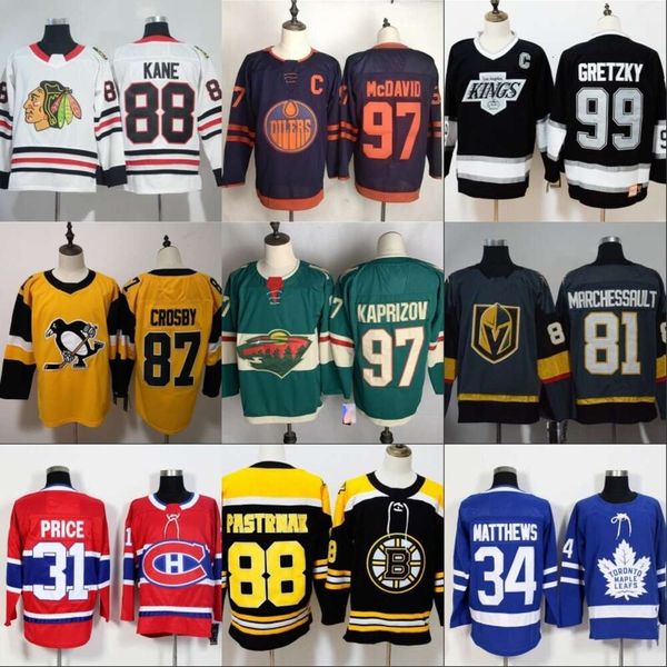 Jerseys de hockey Jersey Oiler Black Hawk Capital canadiense Brown Maple Leaf Rider Jersey