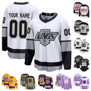 Jerseys de hockey King hommes femmes jeunes Drew Doughty Anze Kopitar Quinton Byfield Kevin Fiala Trevor Moore Cam Talbot Wayne Gretzky Luc Robitaillel