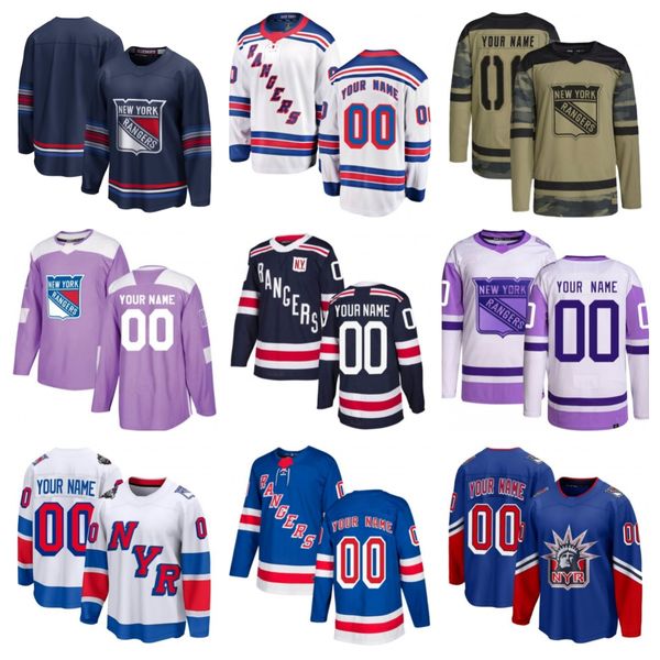 Maillots de hockey pour hommes et femmes, Artemi Panarin Mika Zibanejad Igor Shesterkin Matt Rempe # 23 Adam Fox Vincent Trocheck Chris Kreider Jacob Trouba K'Andre Miller