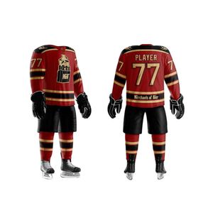 Carta para hombres de jerseys de hockey impreso en manga larga y corta Jersey Digital Baseball Jersey Jersey Ice Hockey Jersey Football