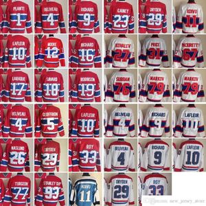Jerseys de hockey Montréal''Canadiens''new Retro Ice Hockey Jerseys 18 Serge Savard 19 Larry Robinson 23 Bob Gainey Mats Naslund Ken Dryden Pat