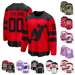 Maillots de hockey New Jersey''Devils''Hommes Femmes Jeunes Jack Hughes Nico Hischier Luke Hughes Jesper Bratt Timo Meier Dawson Mercer John Marino Ondrej Palat Chris Tierney