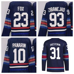 Jerseys de hockey Panarin 10 Rempe 73 Igor Shesterkin 31 Mika Zibanejad 93 Adam Fox 23 Trouba 8 Navy Alternate S-xxxl Cousue Men Jersey