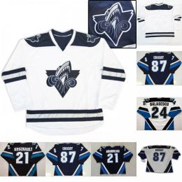 Maillots de hockey Rimouski Oceanic 21 Boudreau Premier 21 Benoit Arsenault 24 Gabriel Balasescu 87 Sidney Crosby Maillot de hockey pour jeunes femmes