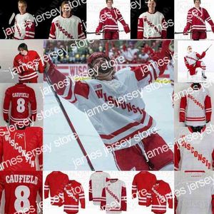 Hockey jerseys Wisconsin Badgers Hockey Jersey Cole Caufield Linus Weissbach Alex Turcotte Wyatt Kalynuk Roman Ahcan K'andre Miller Daniel Lebedeff